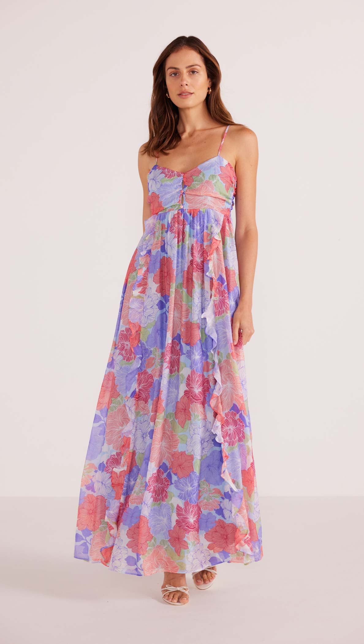 Minkpink bella bloom frill mini dress deals