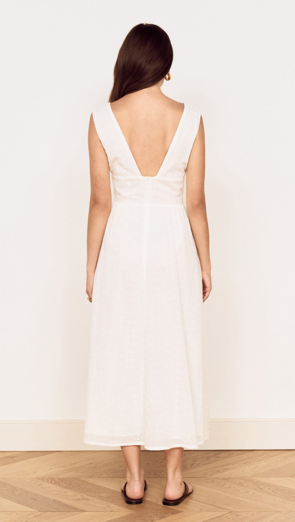 Cotton Broderie Anglaise Sleeveless Dress