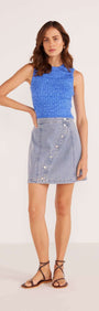 JESSIE DENIM MINI SKIRT-MINKPINK