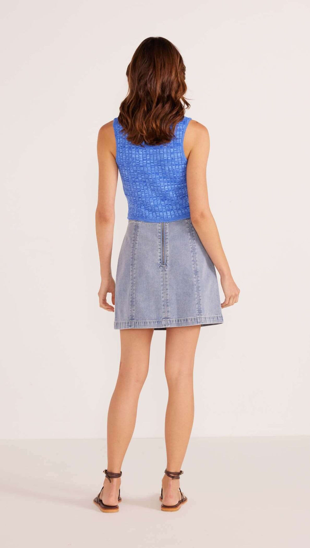 JESSIE DENIM MINI SKIRT-MINKPINK