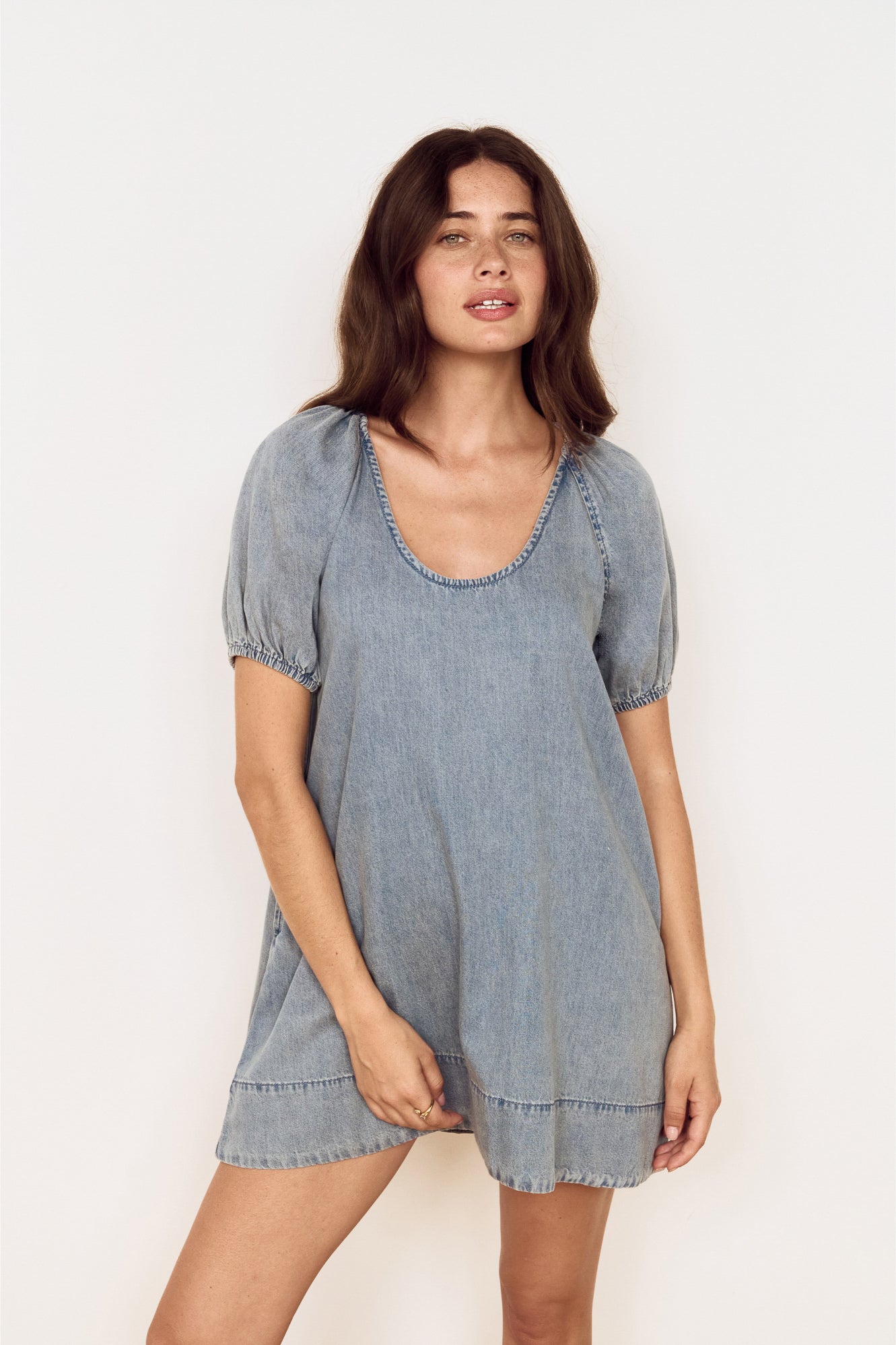 Lace Detail White Cotton Mini Dress - Effortless Charm – MINKPINK