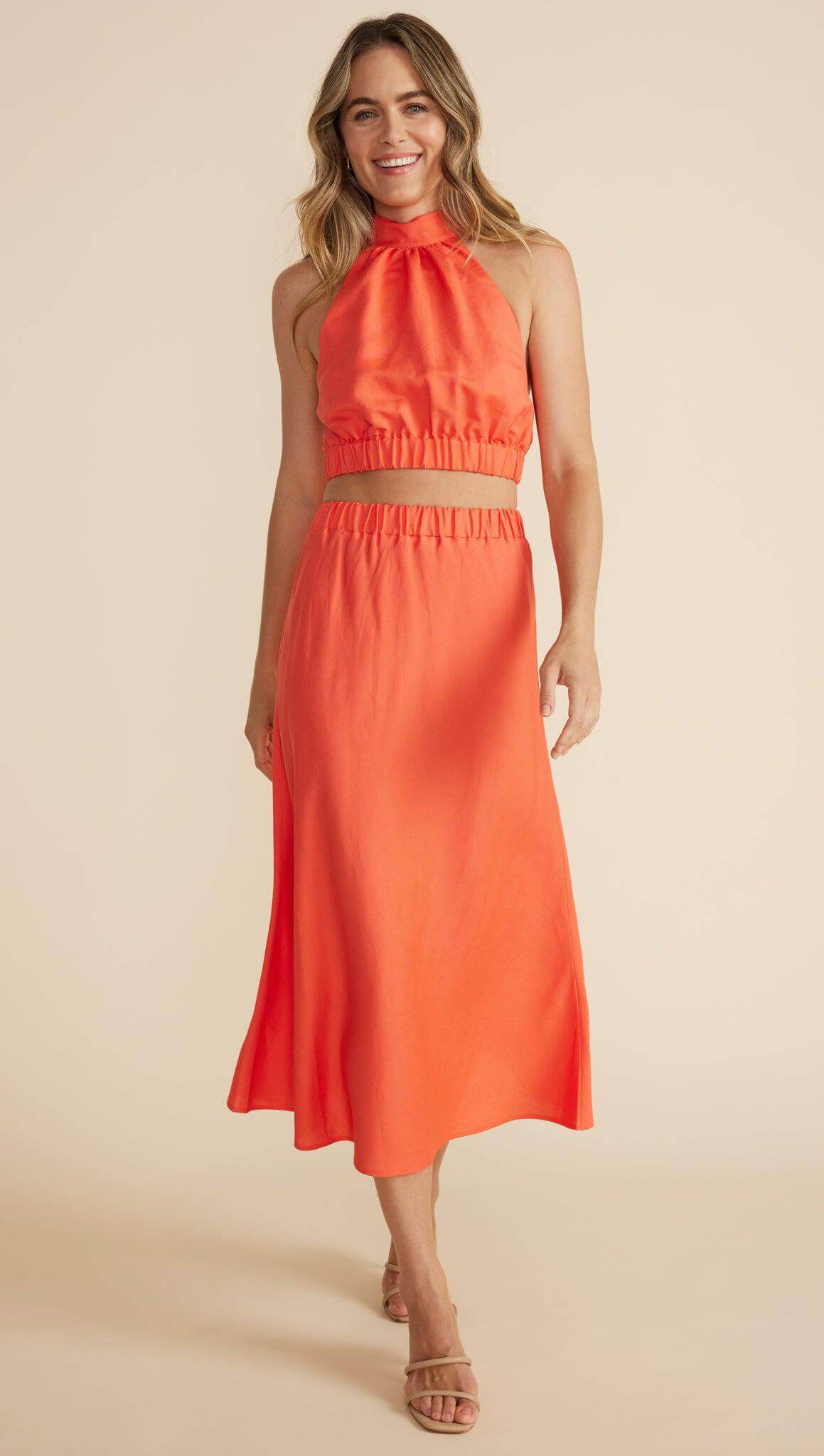 ABREA BIAS MIDI SKIRT-MINKPINK