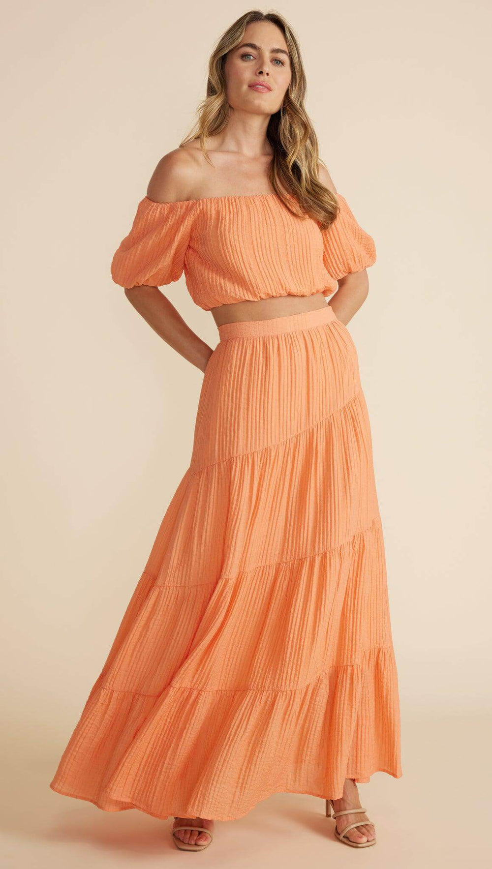 Minkpink - Celia Lurex Stripe Midi Skirt