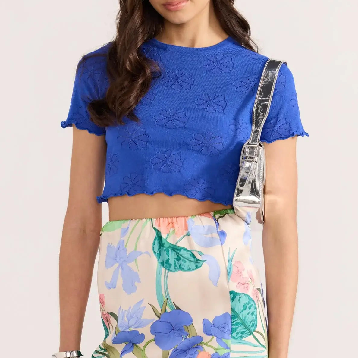 Bowie Pointelle Knit Tee-TOPS - SHORT SLEEVE-MINKPINK