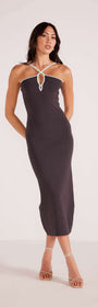 Beverly Contrast Knit Dress-MINKPINK