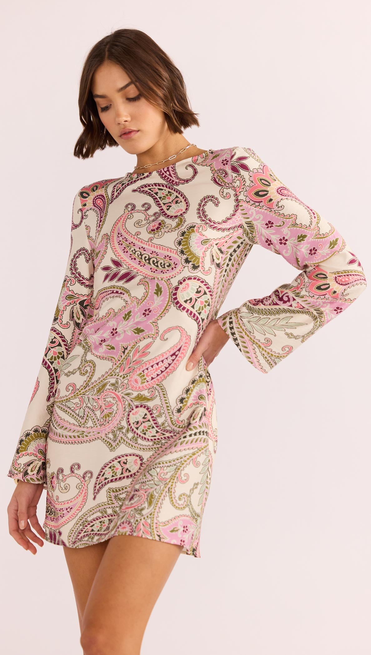Cadence Bias Mini Dress-MINKPINK