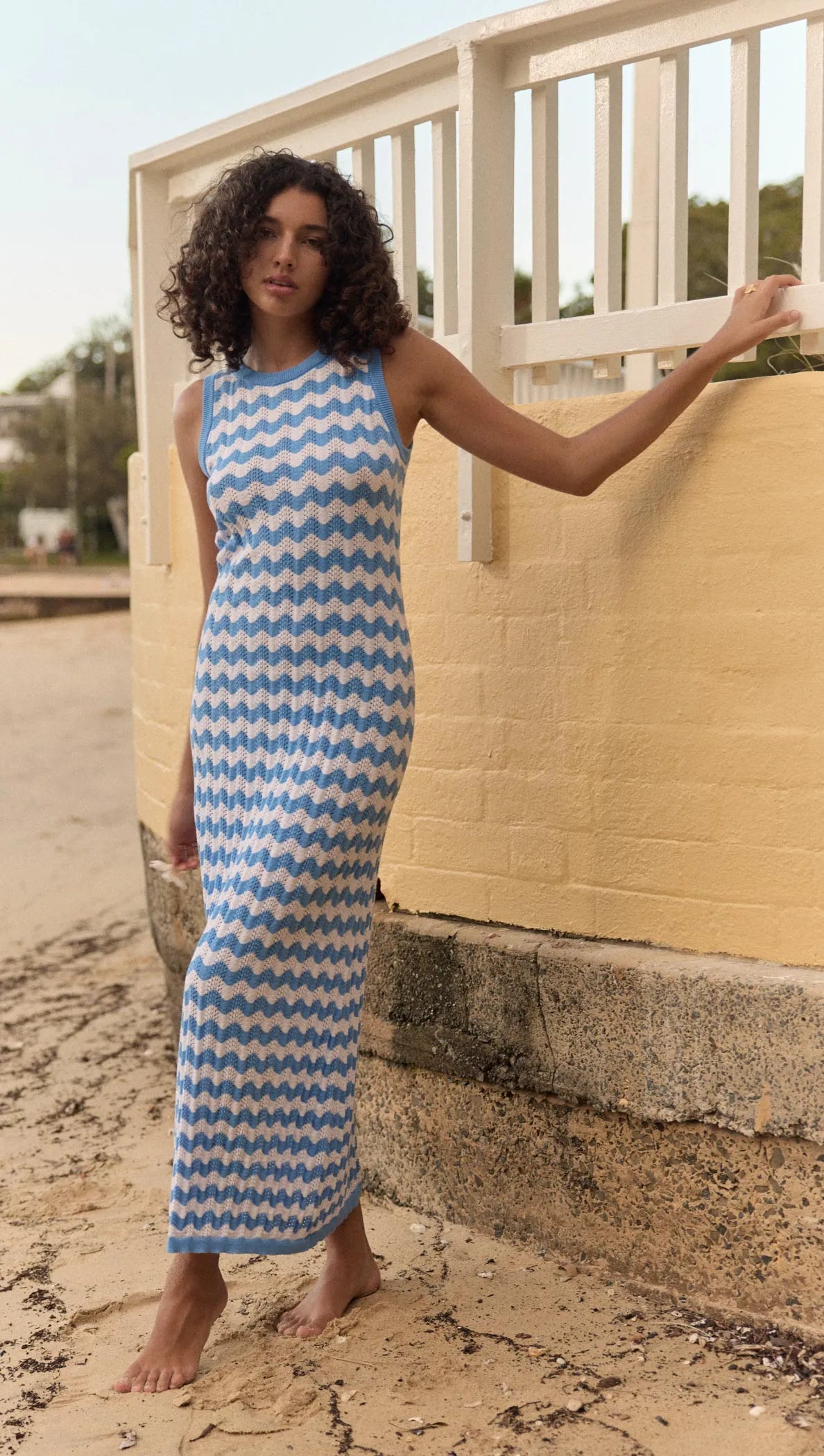 Dina Stripe Knit Midi Dress_1_MINKPINK