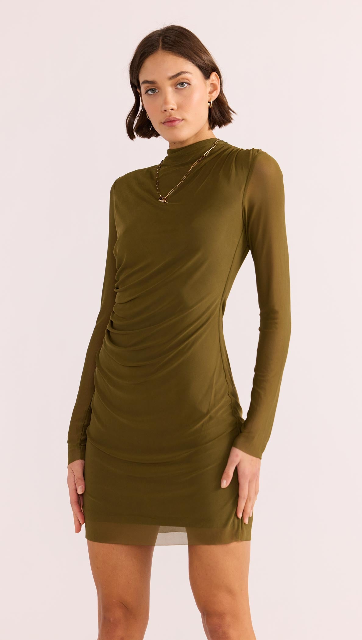 Elodie Mesh Mini Dress-MINKPINK