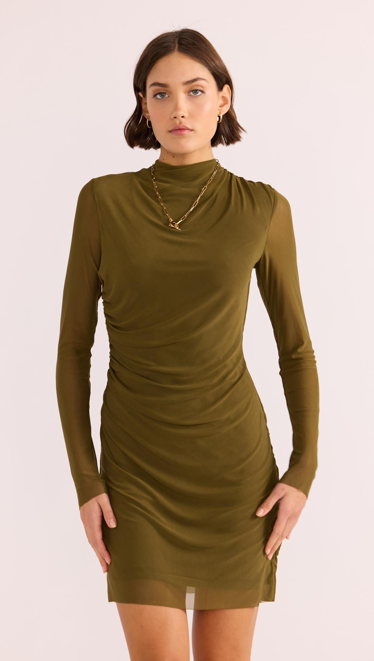 Elodie Mesh Mini Dress-MINKPINK