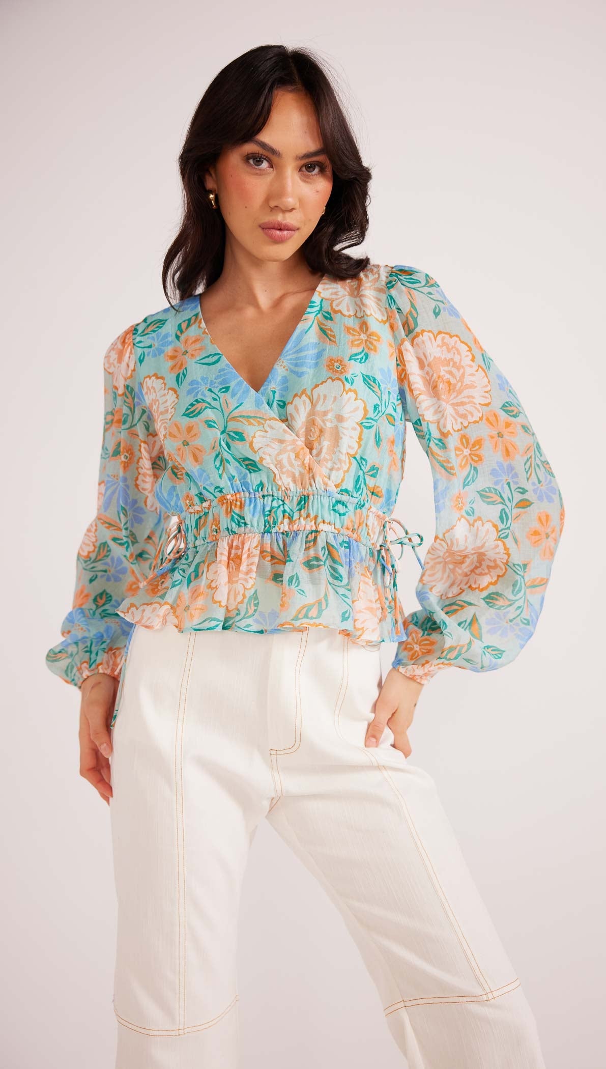 Evelyn Wrap Blouse-MINKPINK