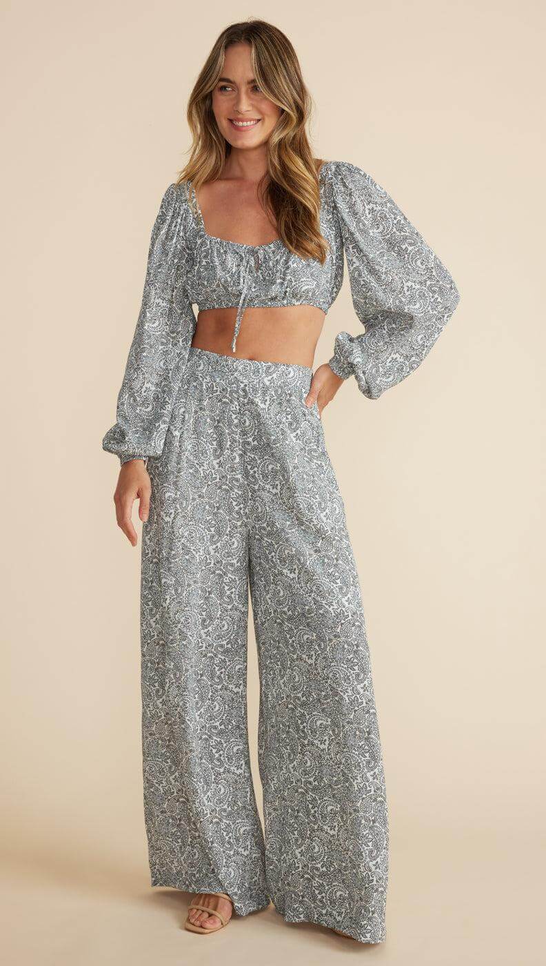 HARLOW PAISLEY CROP BLOUSE-MINKPINK