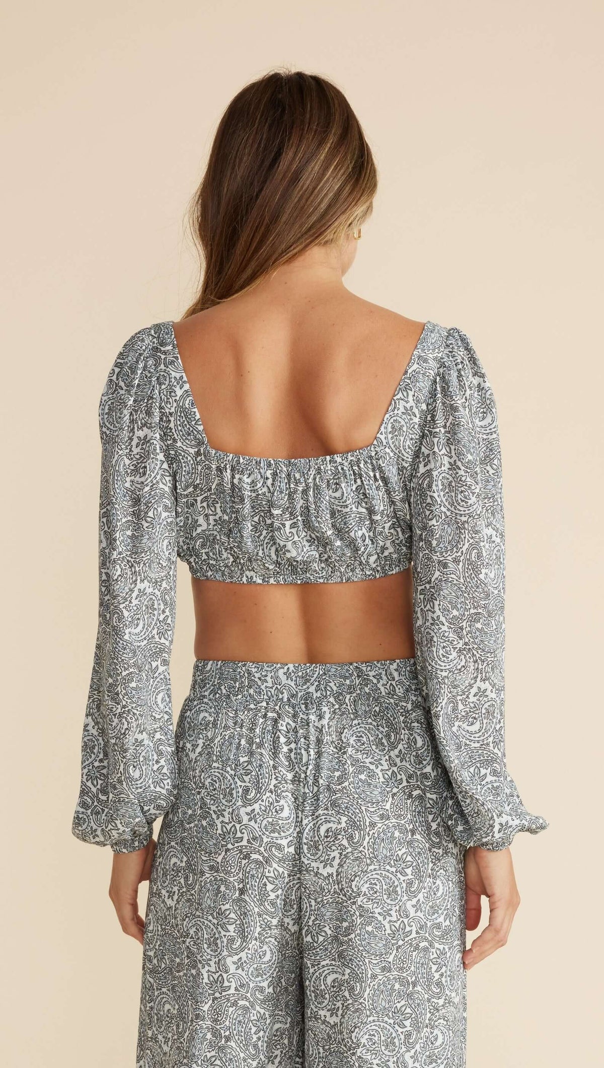 Harlow Paisley Crop Blouse - FINAL SALE