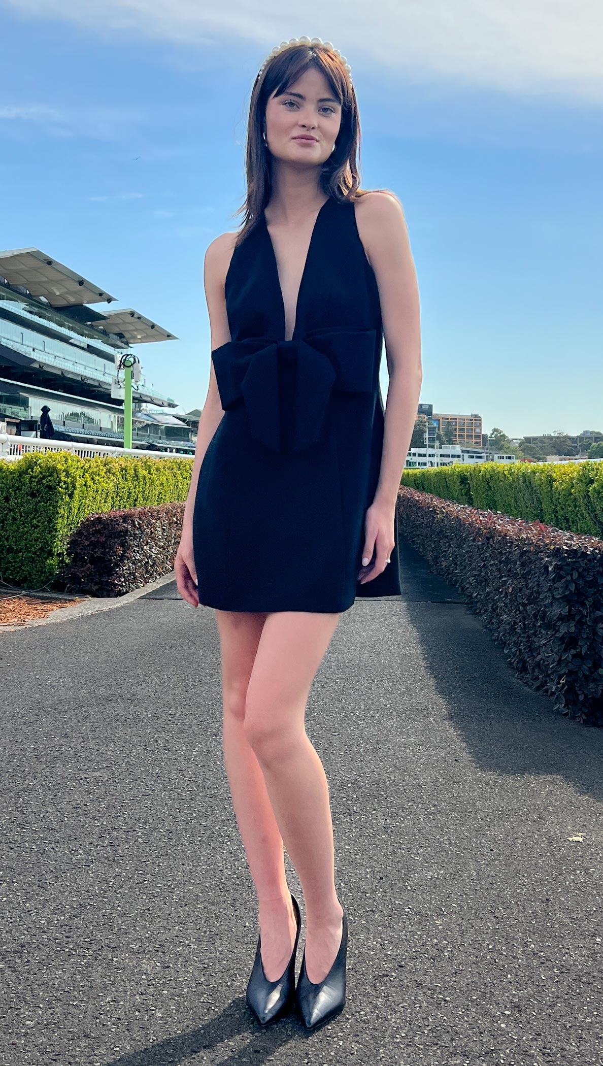 Romy Bow Front Mini Dress