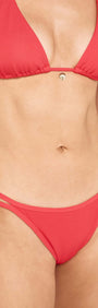 Grapefruit Triangle Bikini Top with Shell Detail, featuring a stylish pink design and unique shell accents.
