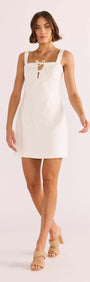 Imogen Drill Tie Mini Dress-MINKPINK