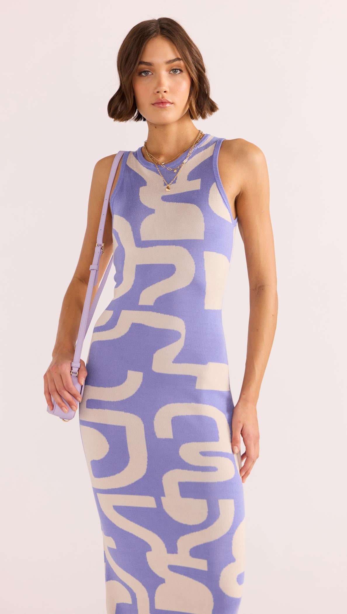 Iris Intarsia Knit Midi Dress-MINKPINK