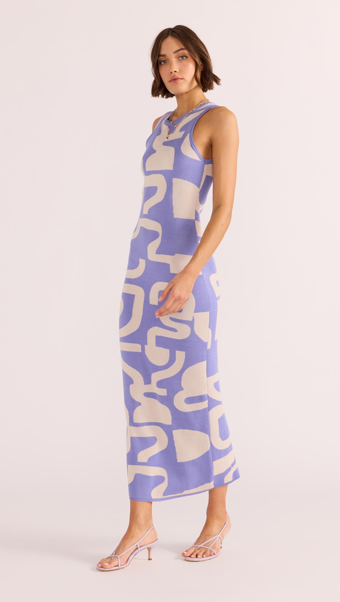 Iris Intarsia Knit Midi Dress-MINKPINK