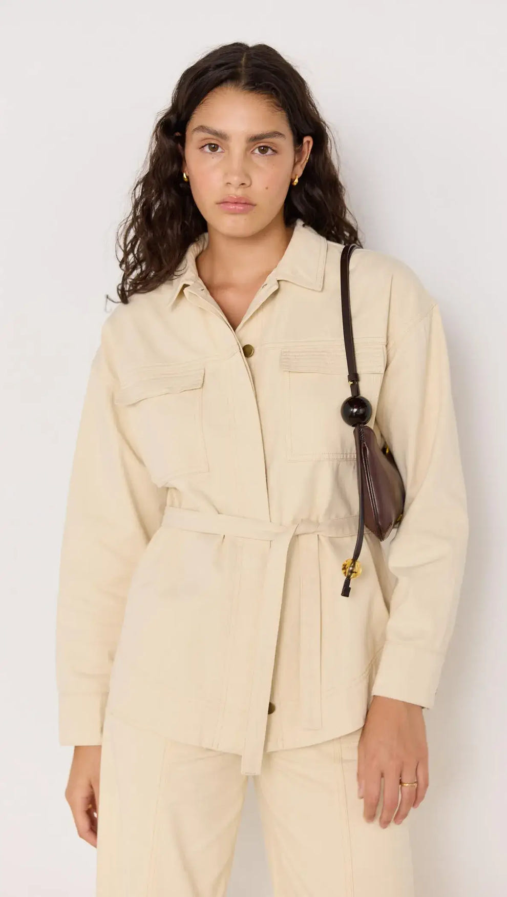 Jane Belted Drill Shacket-JACKETS-MINKPINK