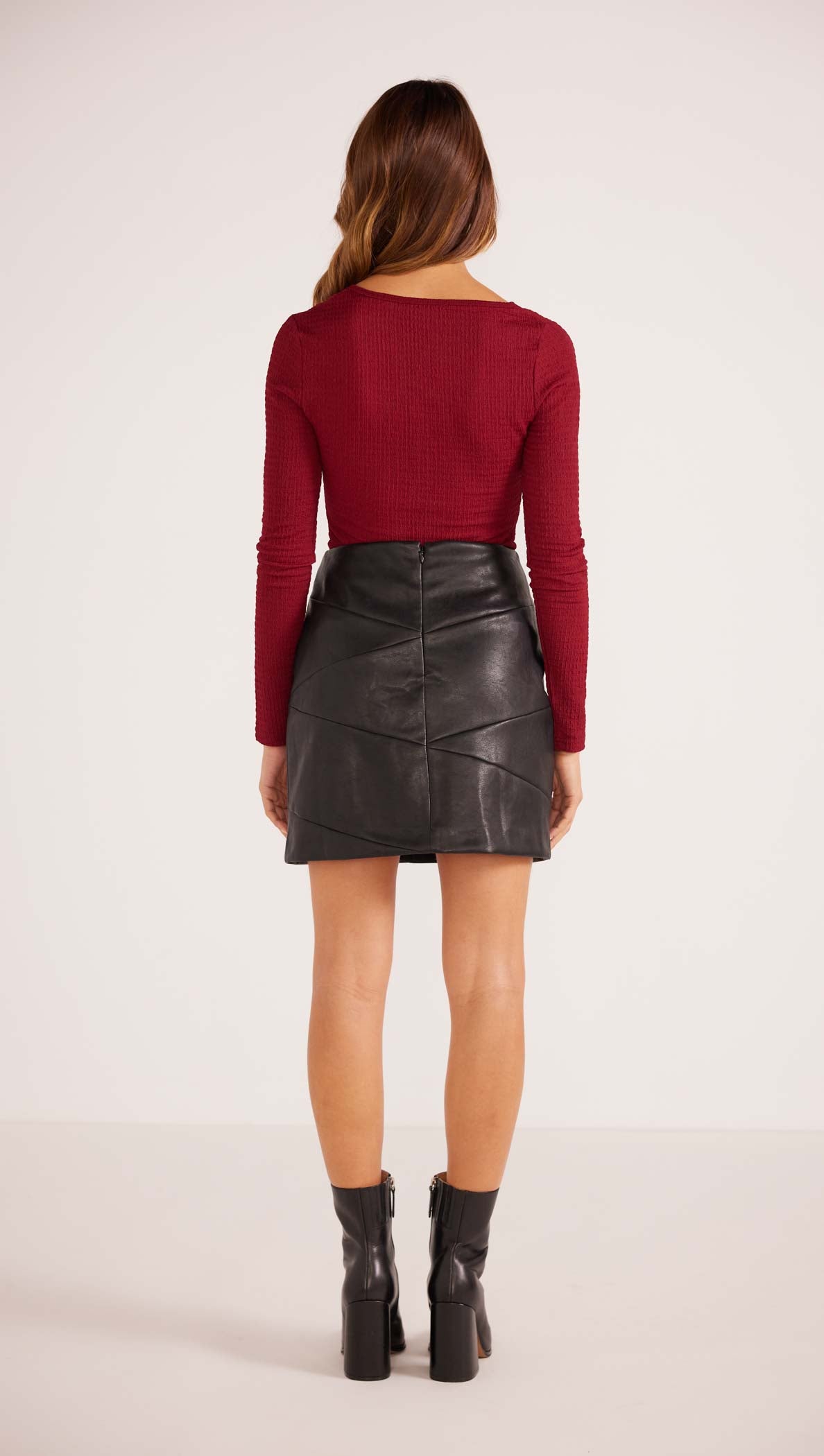 Leena Pu Mini Skirt-MINKPINK