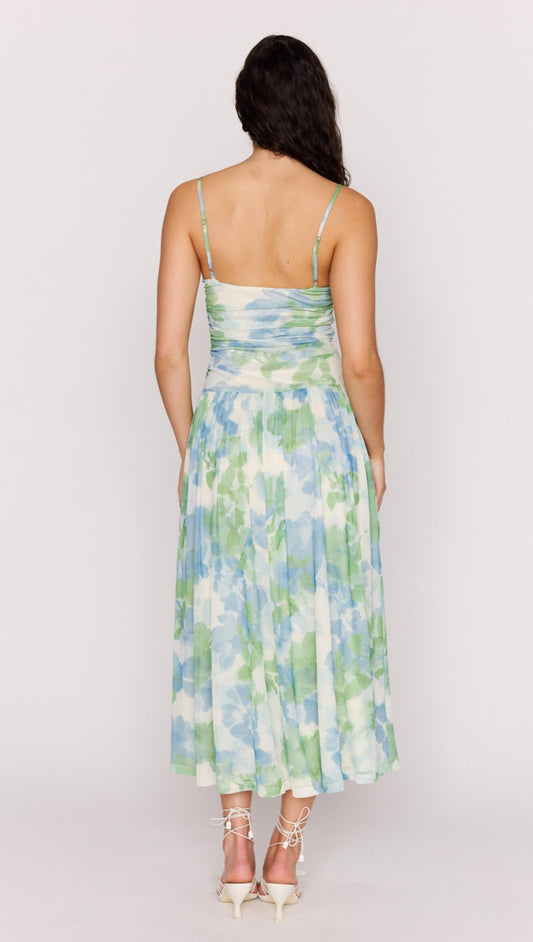 Watercolour Mesh Maxi Dress