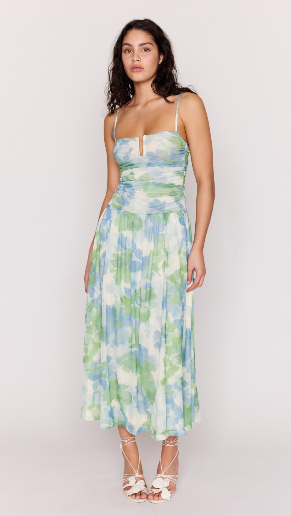Watercolour Mesh Maxi Dress