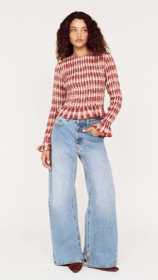 Mid-Rise Slouchy Wide Leg Jeans