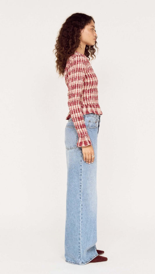 Mid-Rise Slouchy Wide Leg Jeans