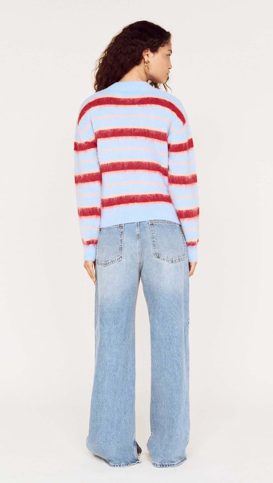 Peppermint Stripe Fluffy Jumper