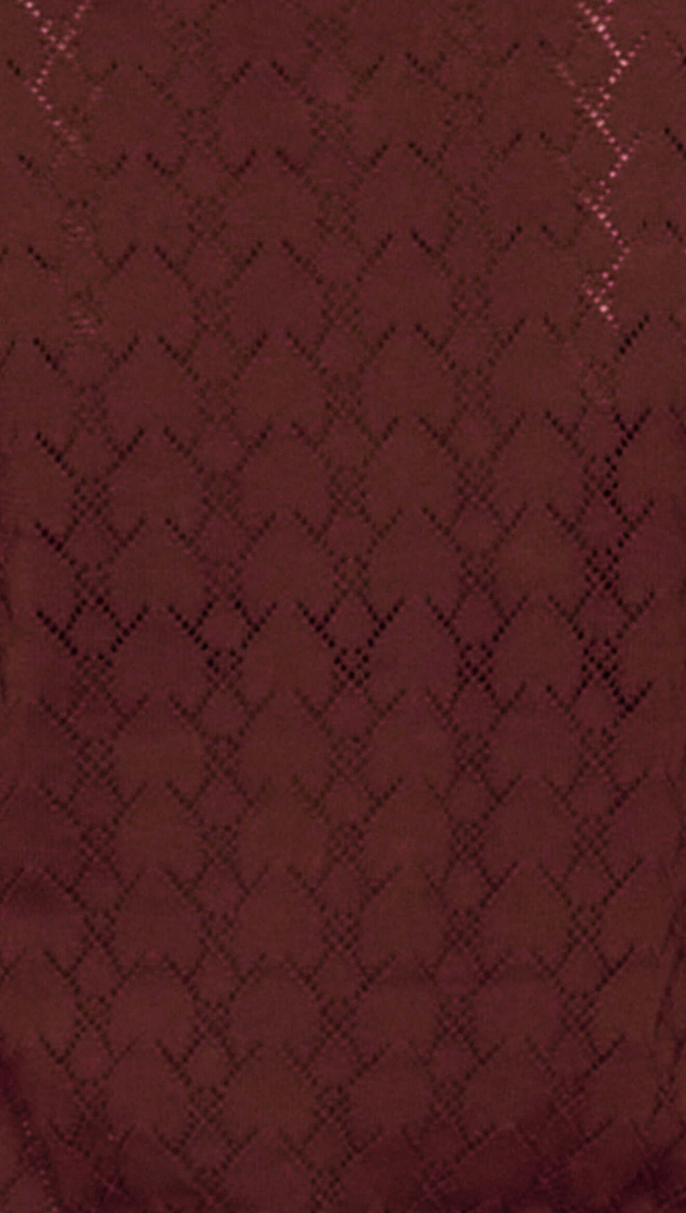 Brown Scallop Edge Knitted Tee