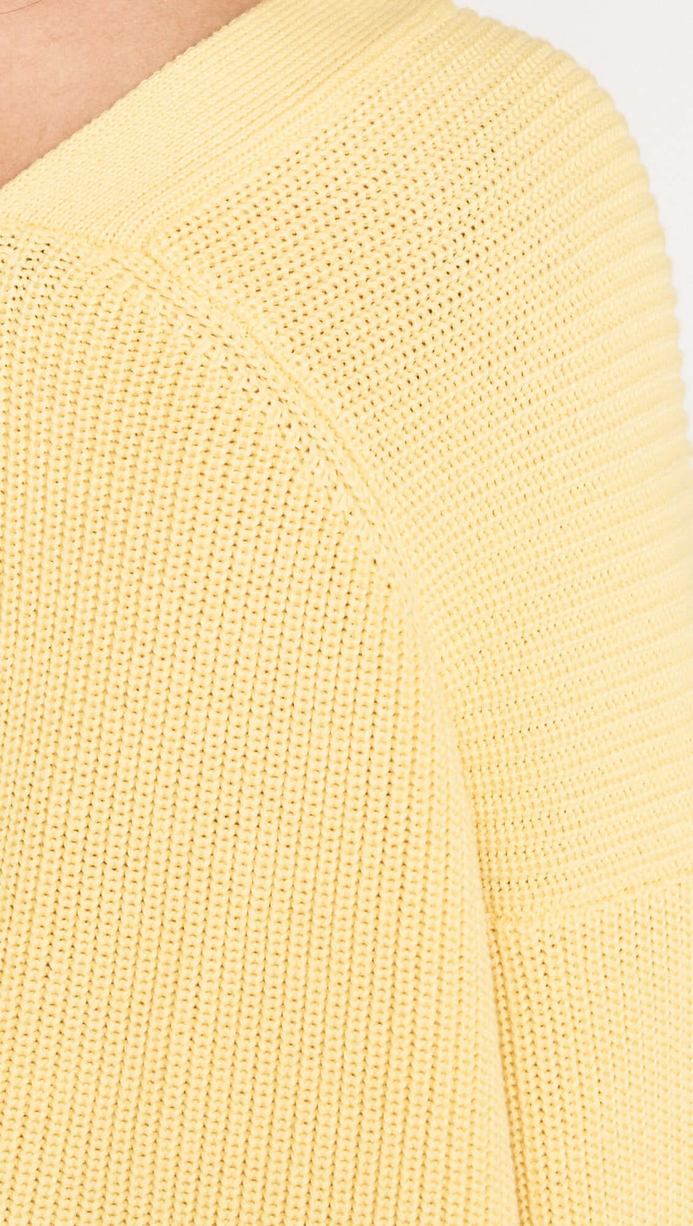 Butter Yellow Oversized Cardigan with Volume Sleeve