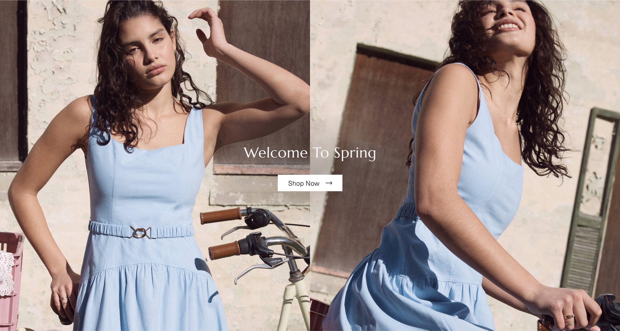 Luella Sky Blue Drop Waist Midi Dress