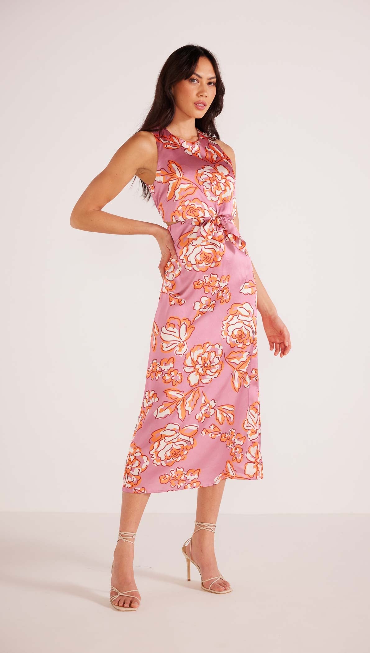 Mandevilla Tie Midi Dress-MINKPINK