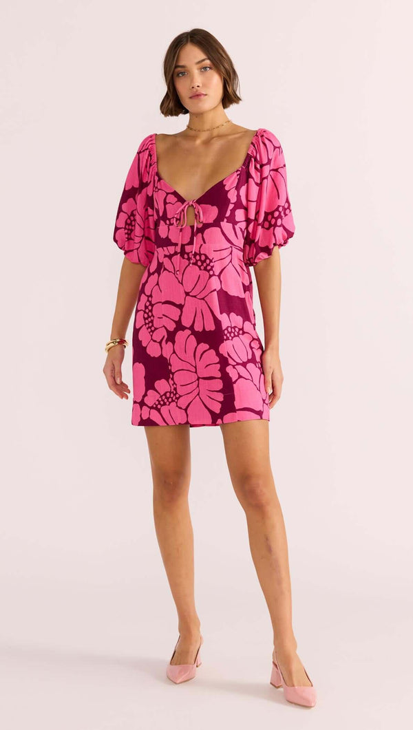 minkpink: izzy panel mini dress - lemon