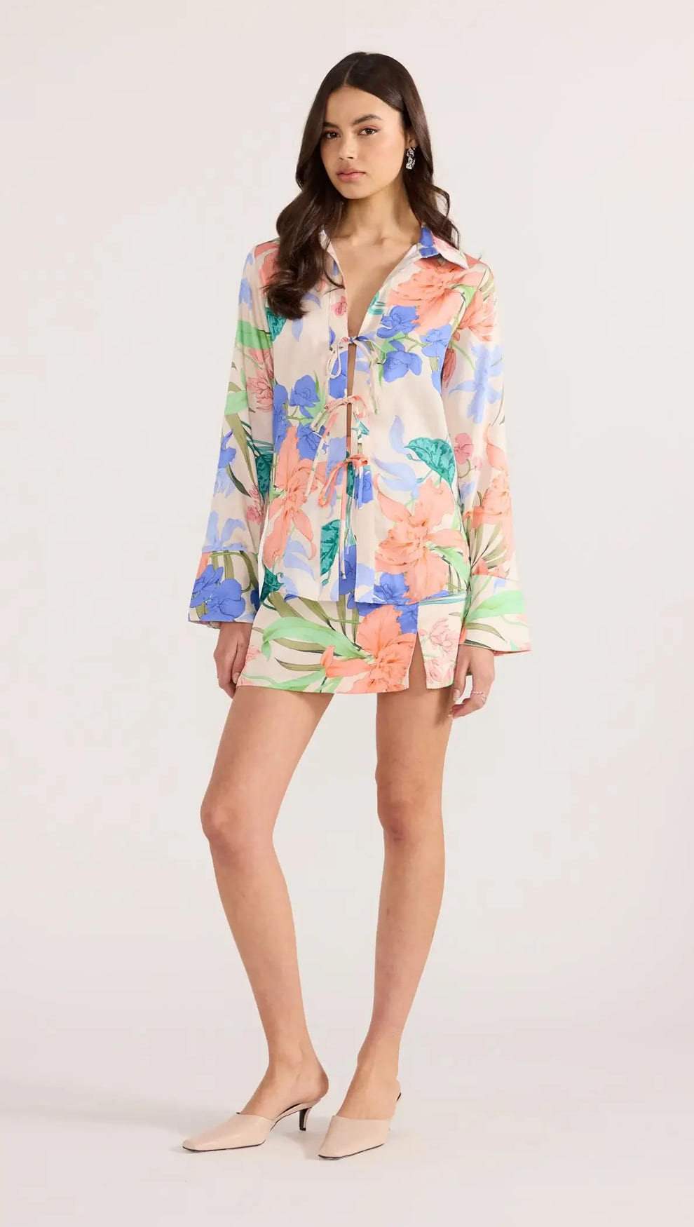 Ravina Tie Shirt-TOPS - LONG SLEEVE-MINKPINK