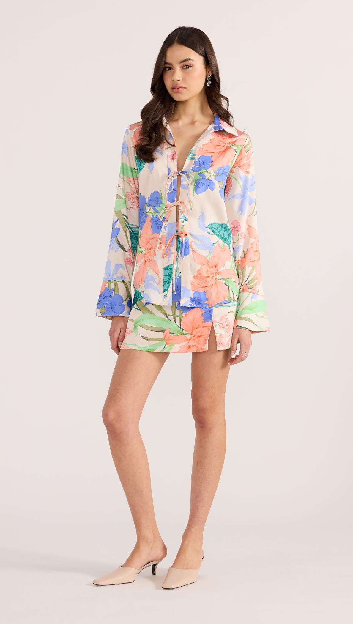 Ravina Tie Shirt-TOPS - LONG SLEEVE-MINKPINK