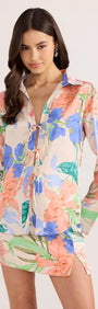 Ravina Tie Shirt-TOPS - LONG SLEEVE-MINKPINK