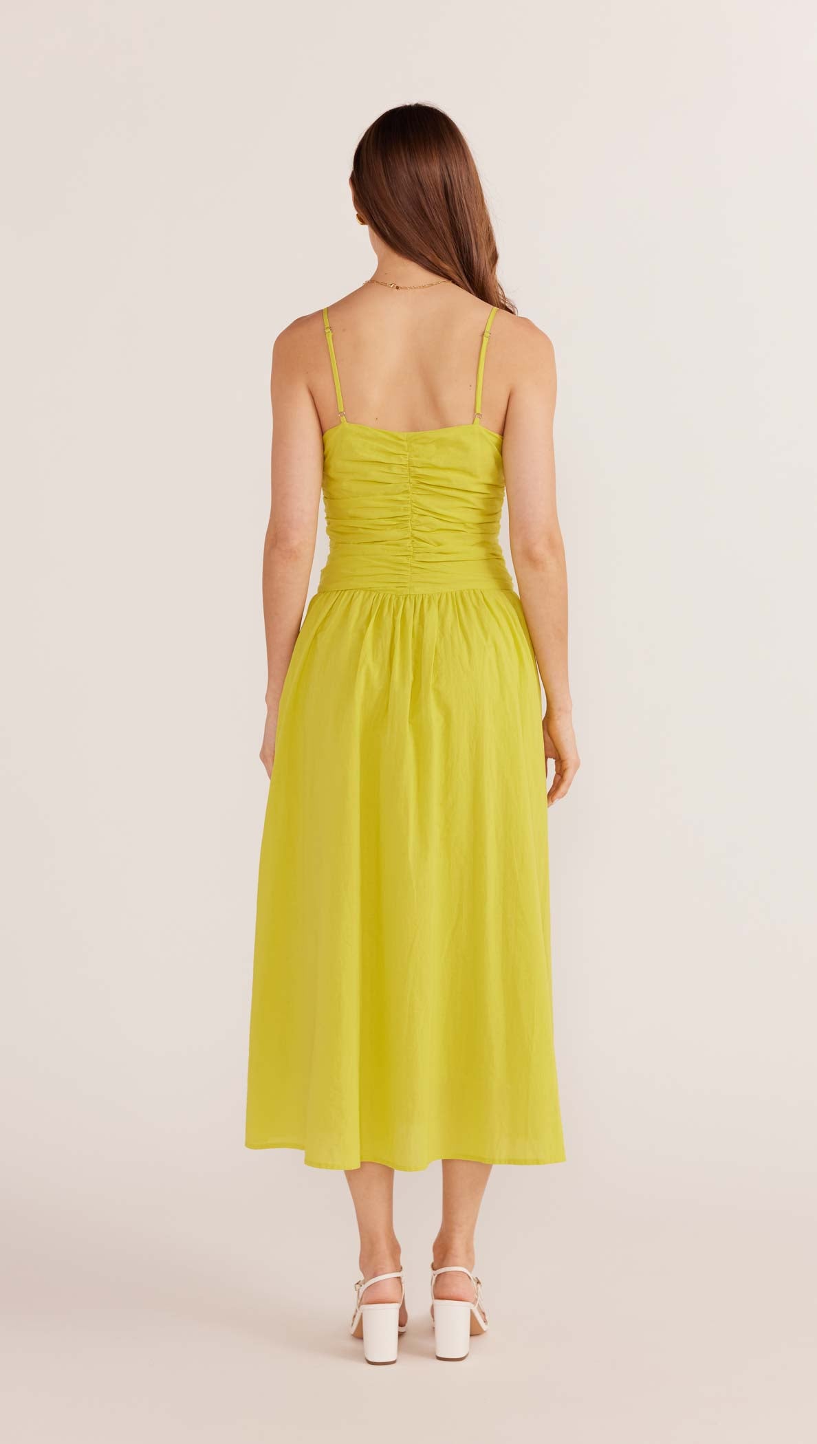 Mariposa Ruched Midi Dress-MINKPINK
