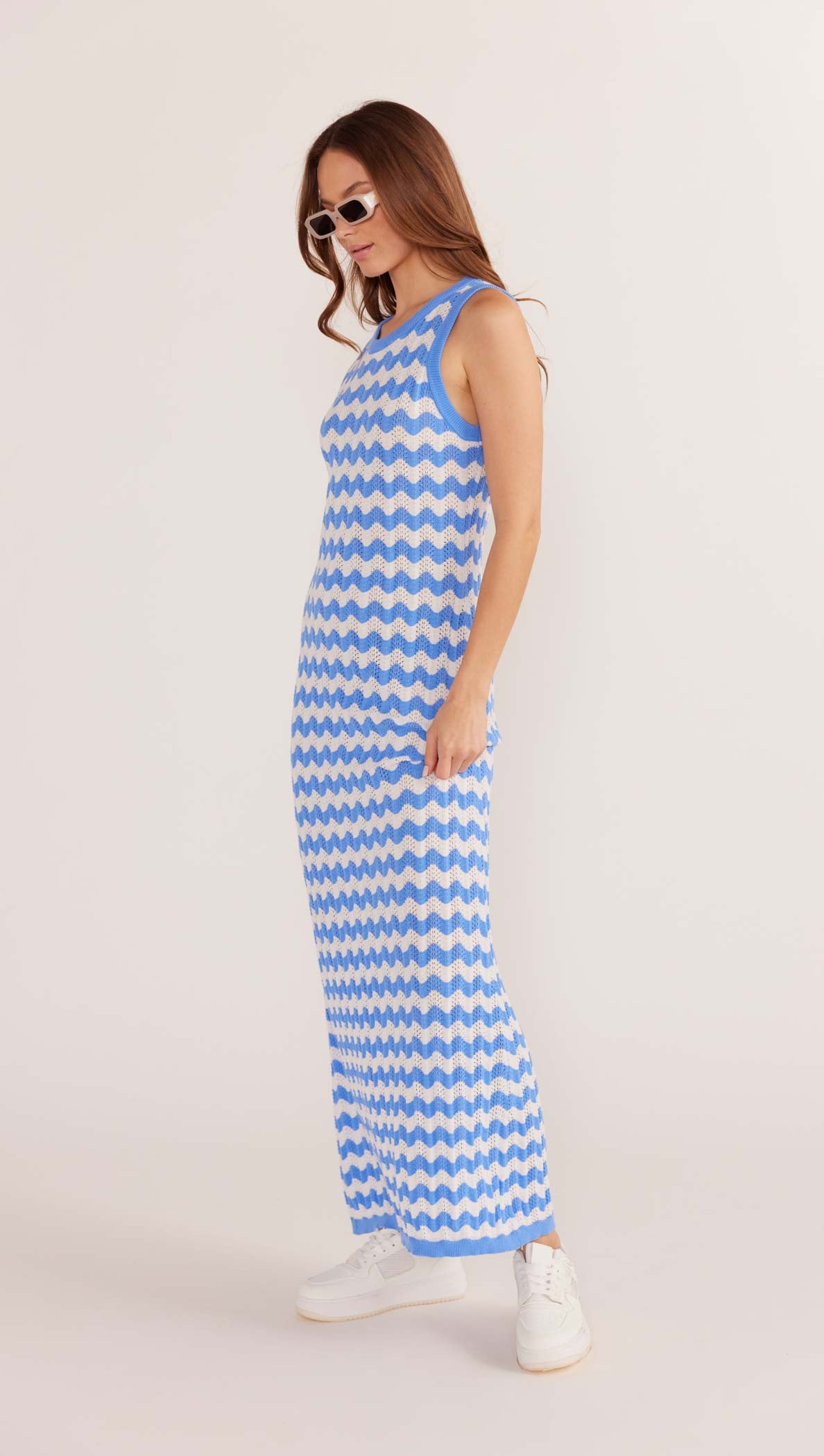 Dina Stripe Knit Midi Dress-MINKPINK