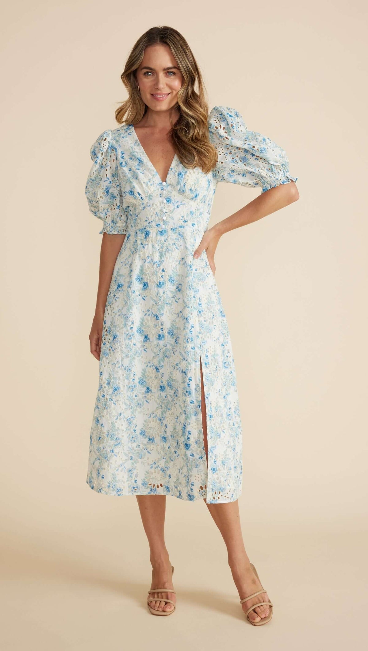 Zephyr Open Tie Back Midi Dress - FINAL SALE