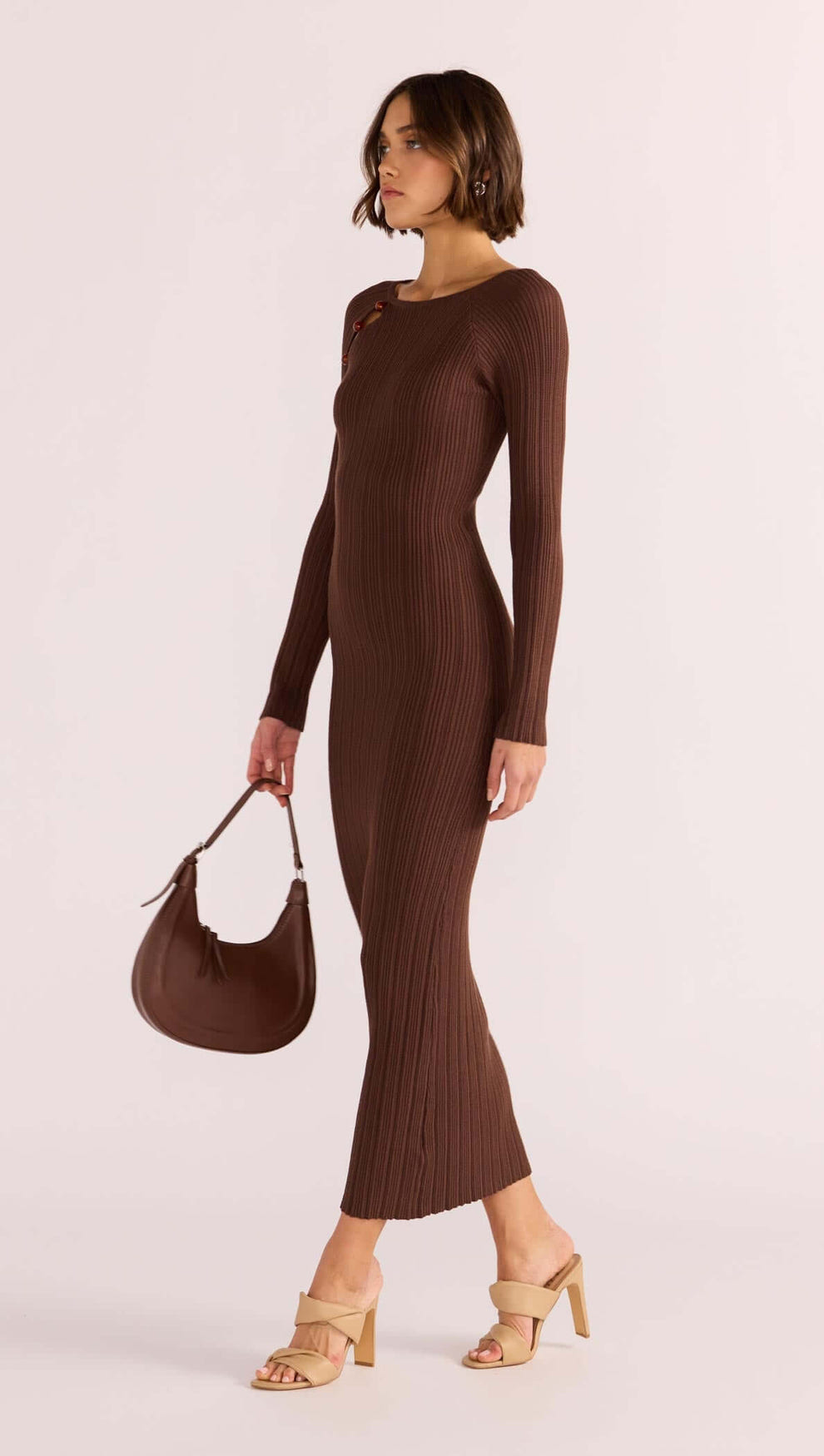 pink knit midi dress Zinnia Bead Knit Midi Dress – MINKPINK