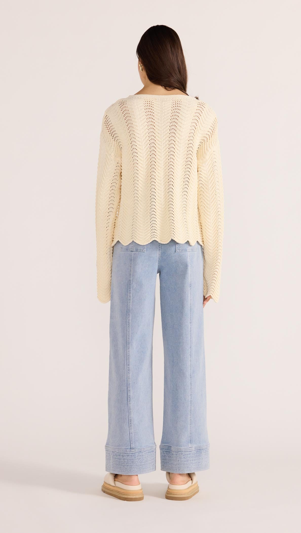 BROOKE CROCHET WAVE SWEATER-TOPS - LONG SLEEVE-MINKPINK