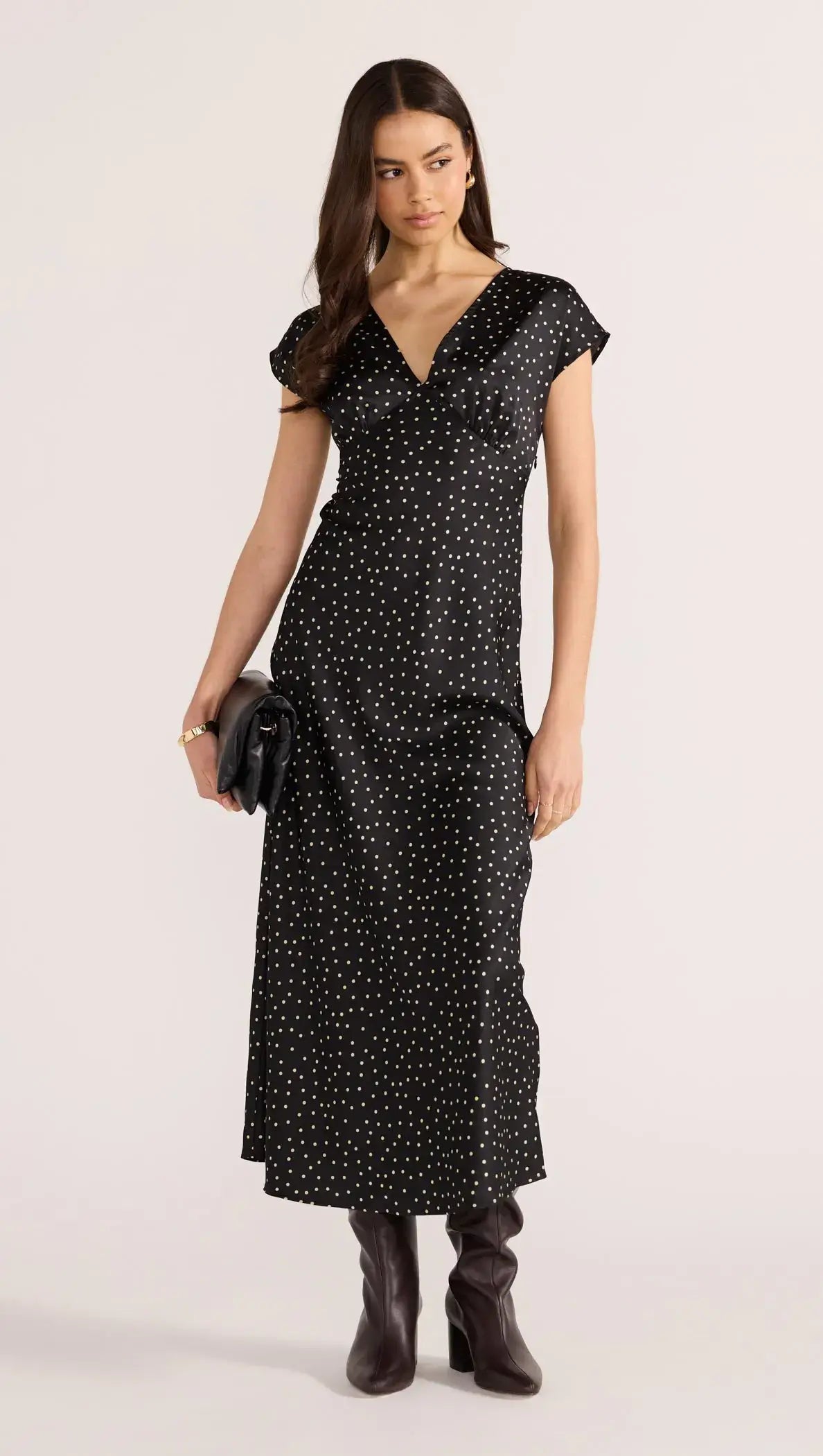 Jemma Polka Bias Midi Dress-DRESSES - MIDI-MINKPINK