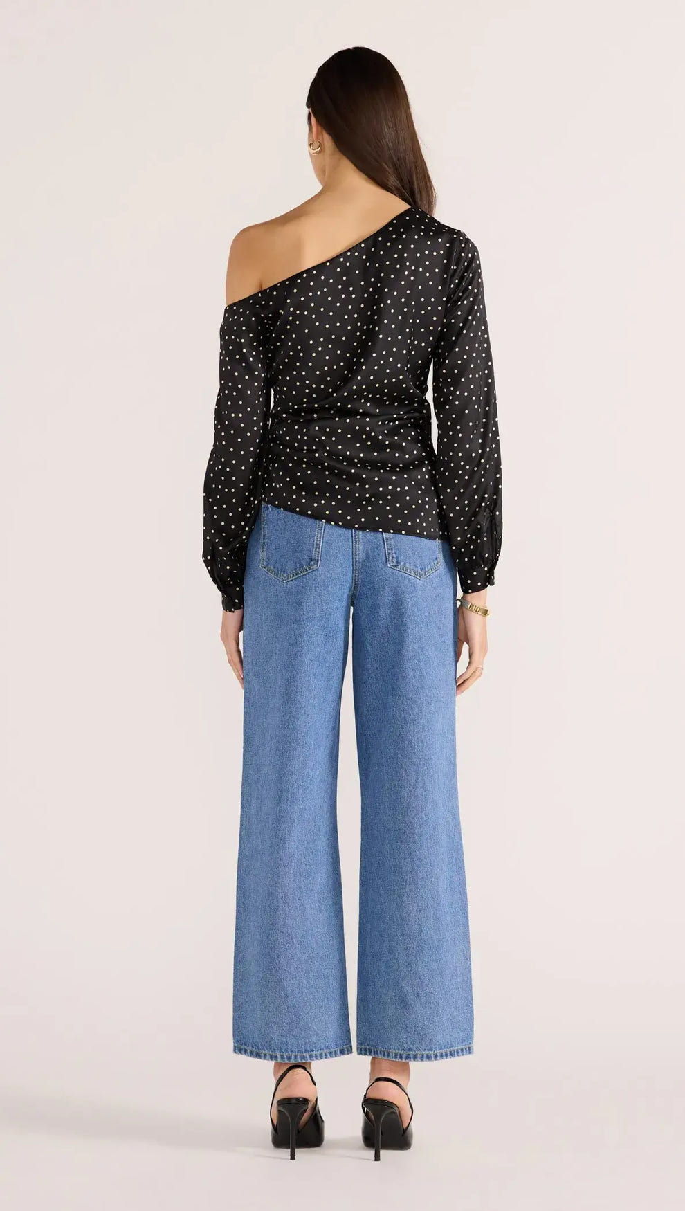 Jemma Polka Blouse-TOPS - LONG SLEEVE-MINKPINK