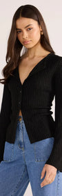 Johnna Button Knit Top-KNITWEAR - CARDIGANS-MINKPINK