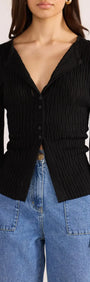 Johnna Button Knit Top-KNITWEAR - CARDIGANS-MINKPINK