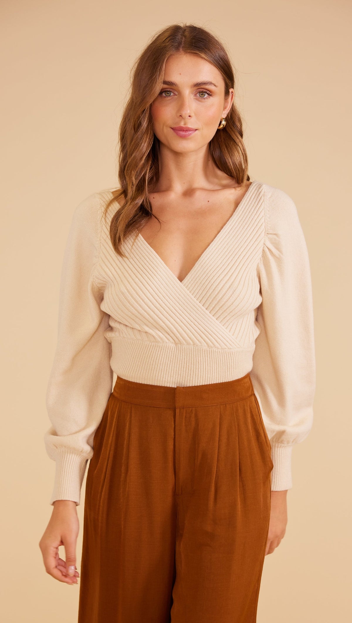 MARIA KNIT TOP CREAM