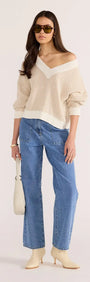 Megan V-Neck Sweater-KNITWEAR - JUMPERS-MINKPINK