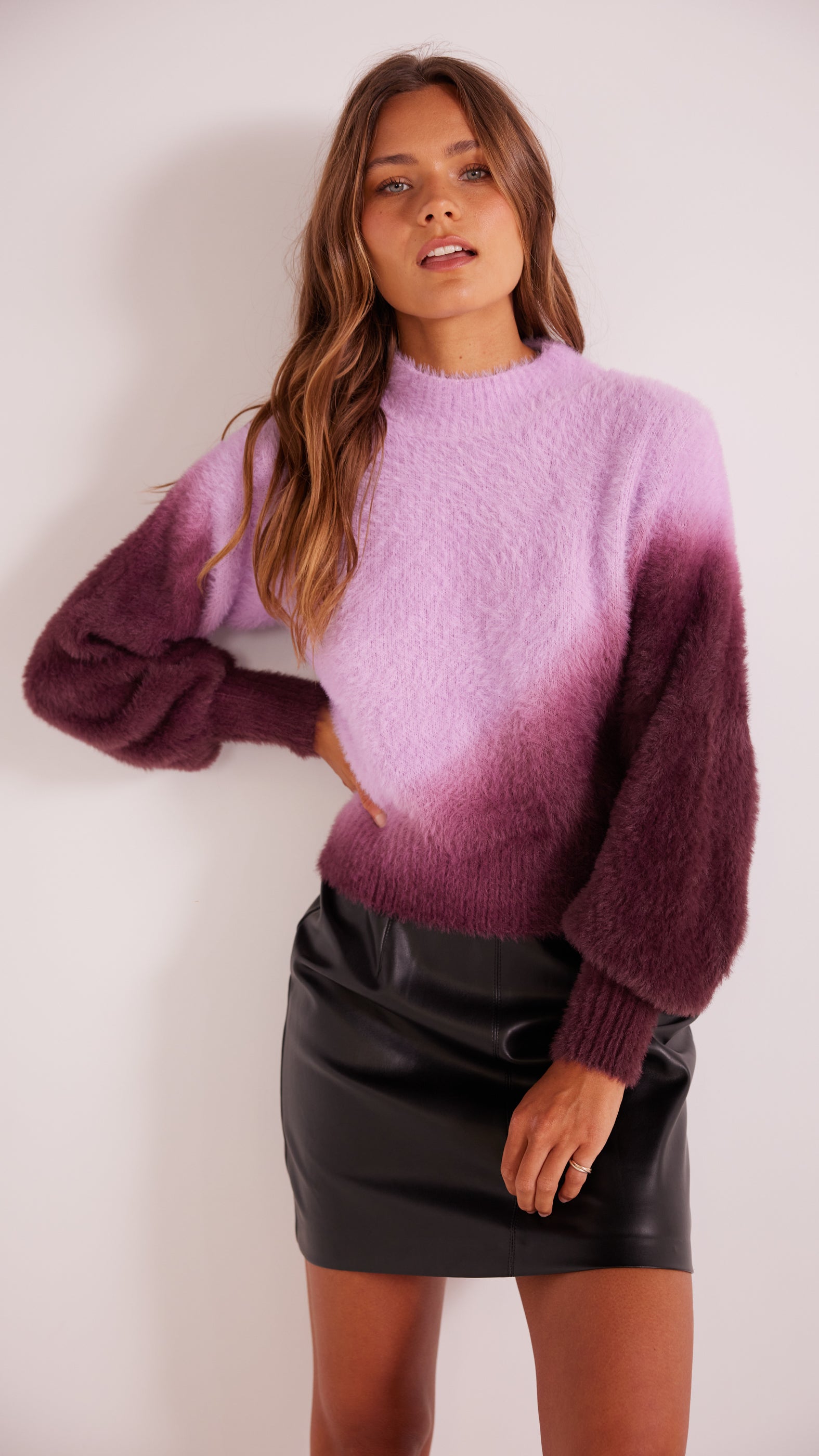 NOLA DIP DYED SWEATER-KNITWEAR - JUMPERS-MINKPINK