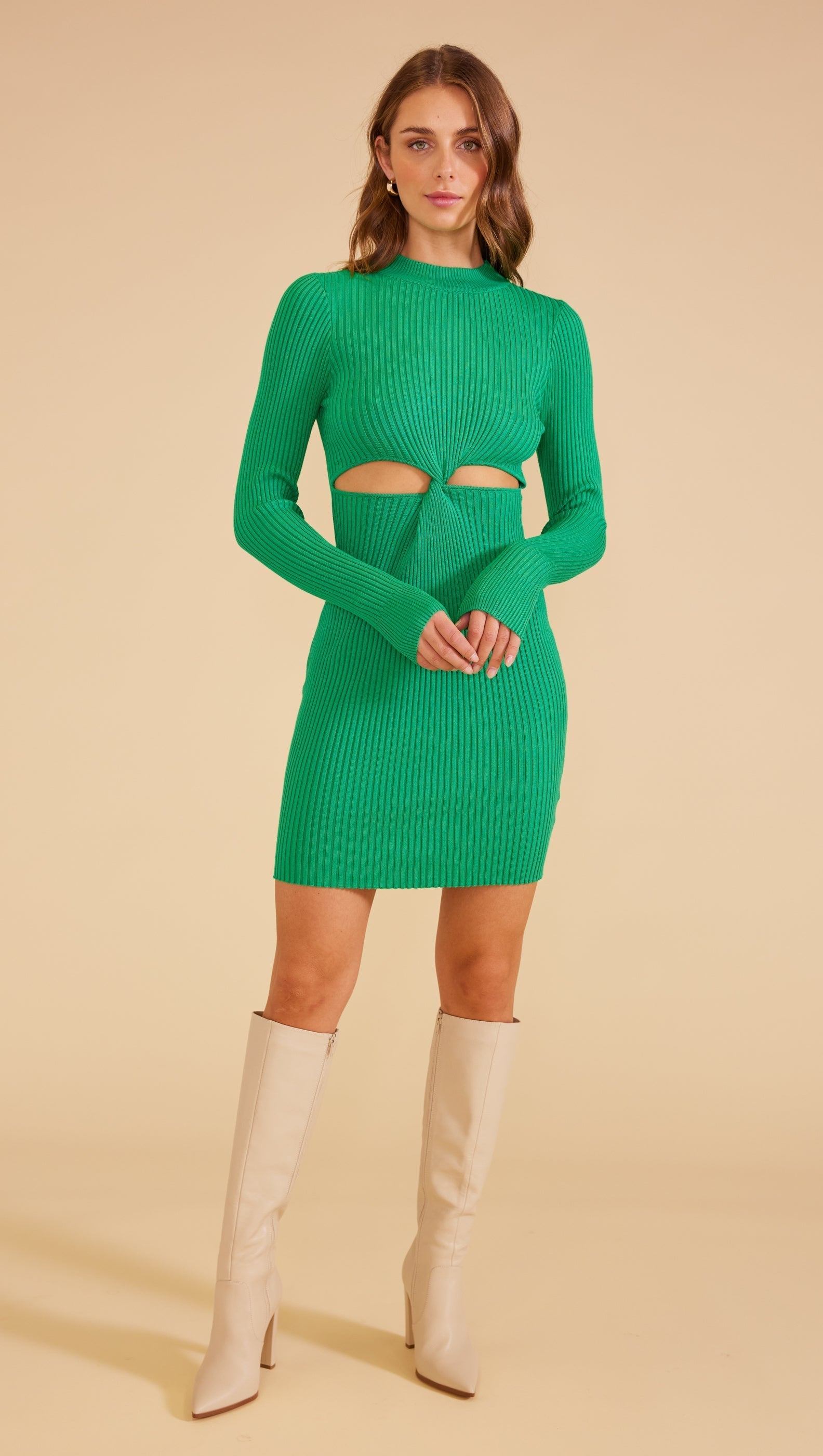 NORA KNIT MINI DRESS-MINKPINK