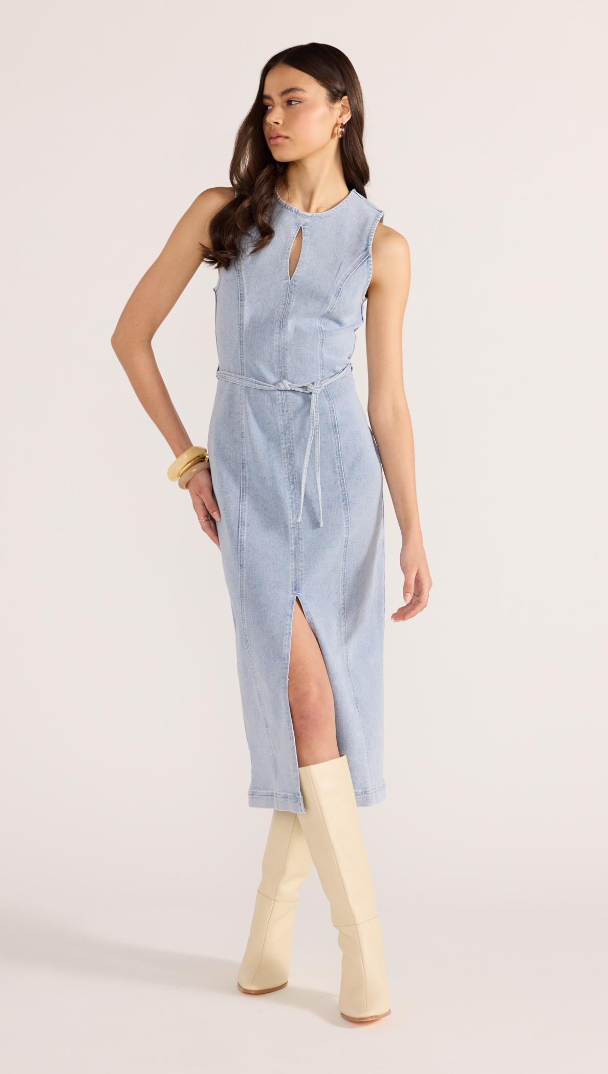 OLIVER DENIM MIDI DRESS-DRESSES - MIDI-MINKPINK